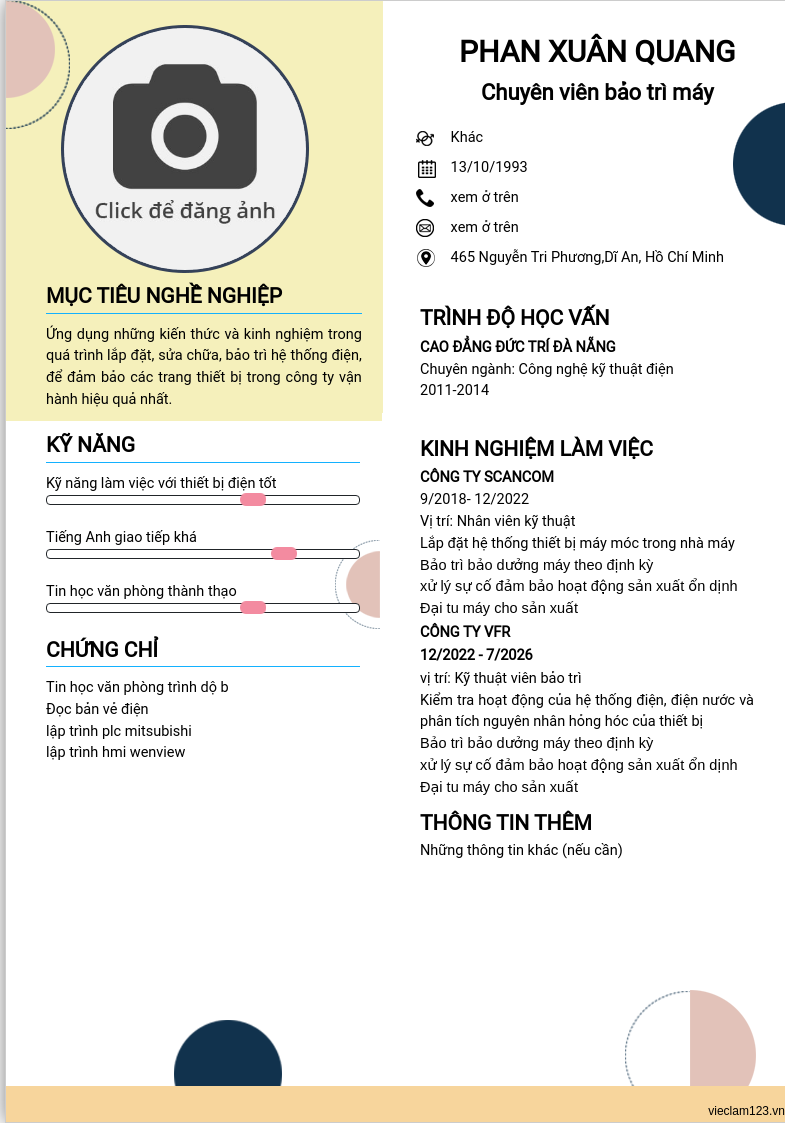 ảnh cv