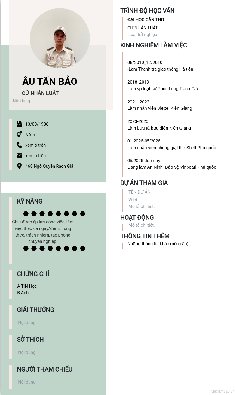 ảnh cv