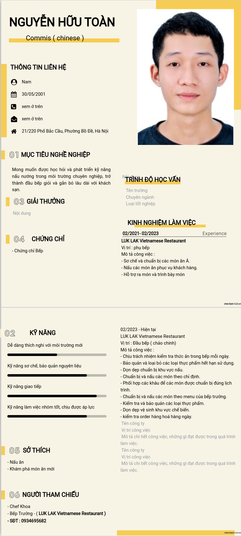 ảnh cv