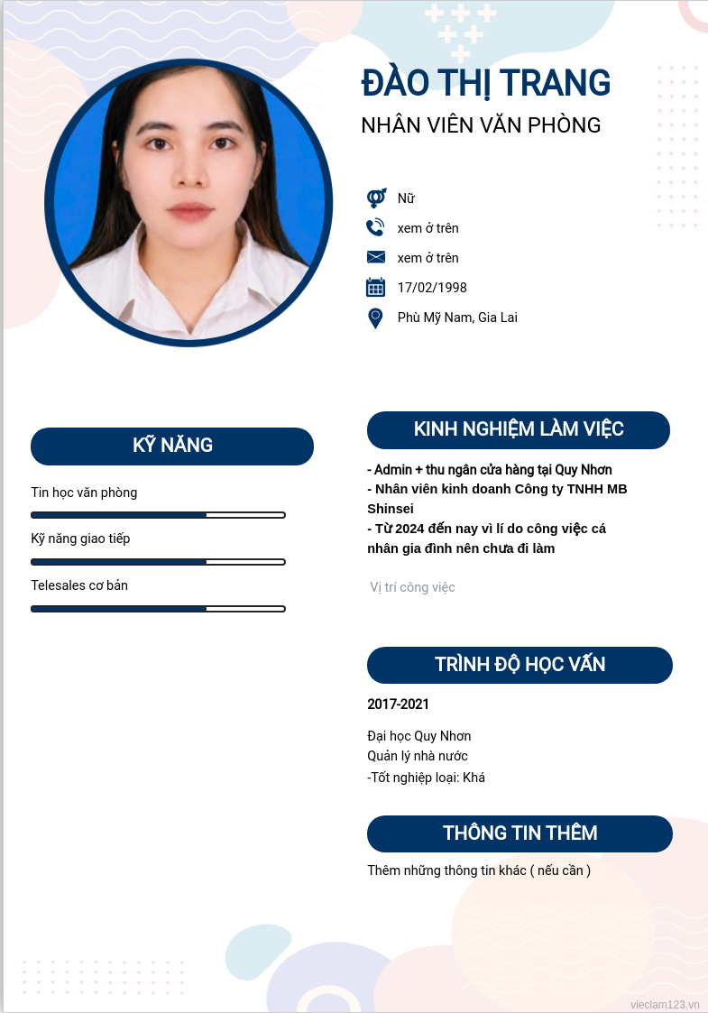 ảnh cv