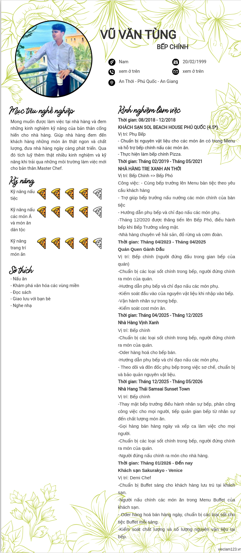ảnh cv