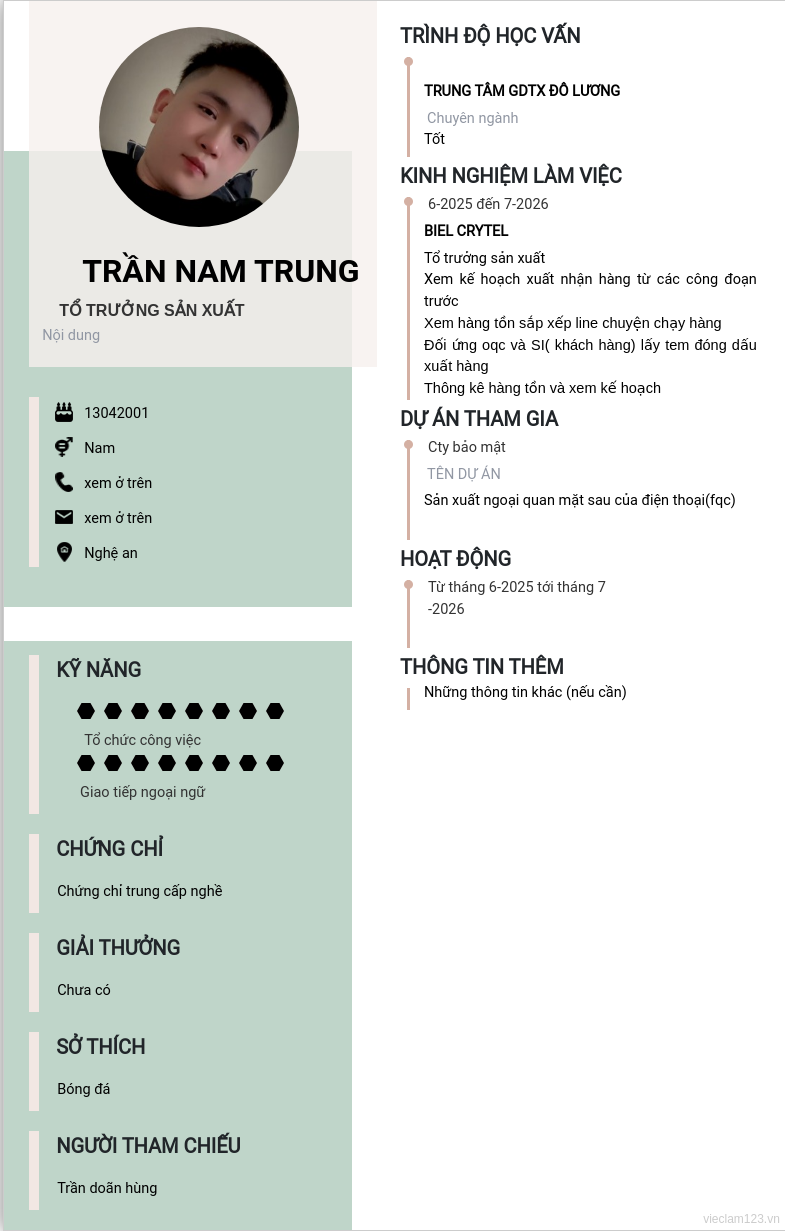 ảnh cv