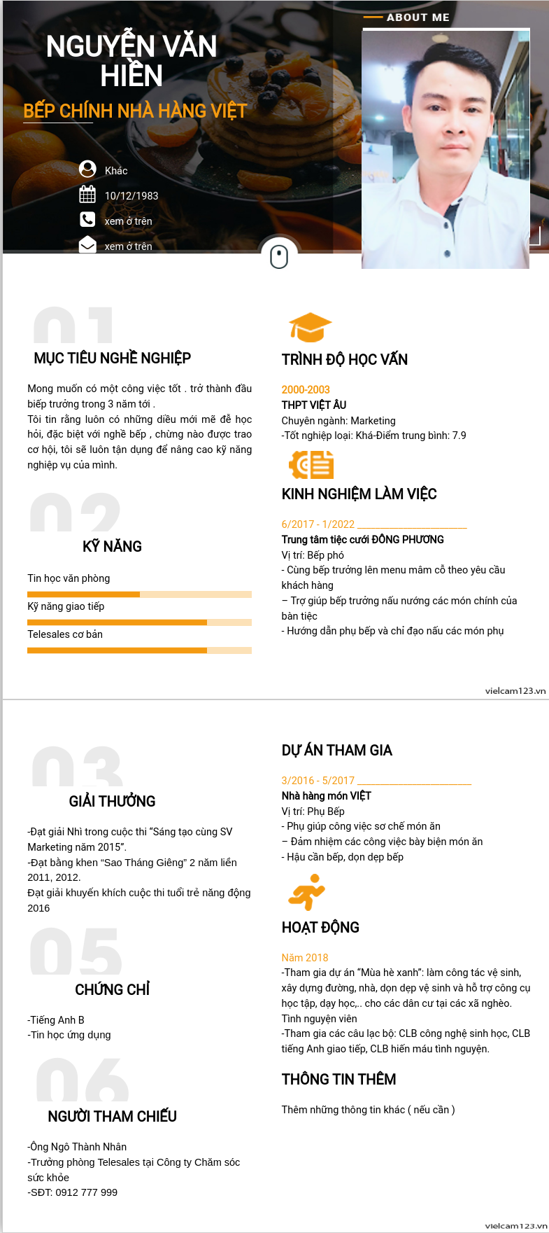 ảnh cv