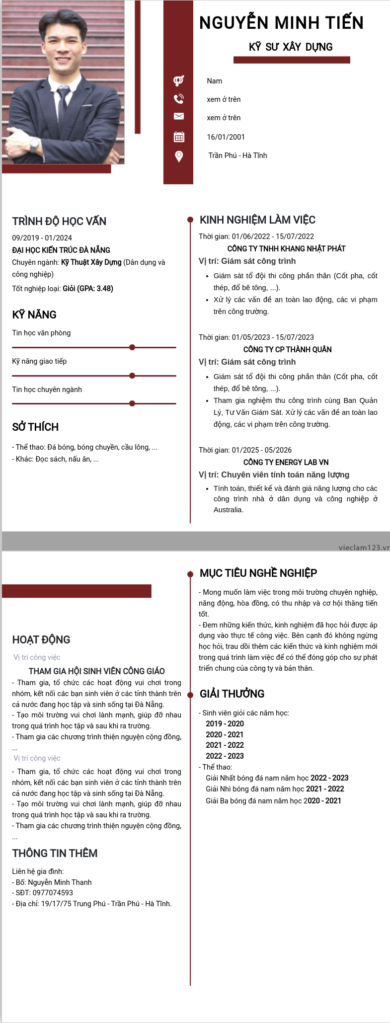 ảnh cv