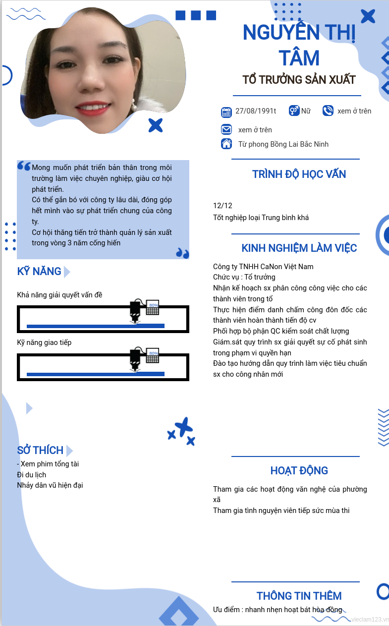 ảnh cv