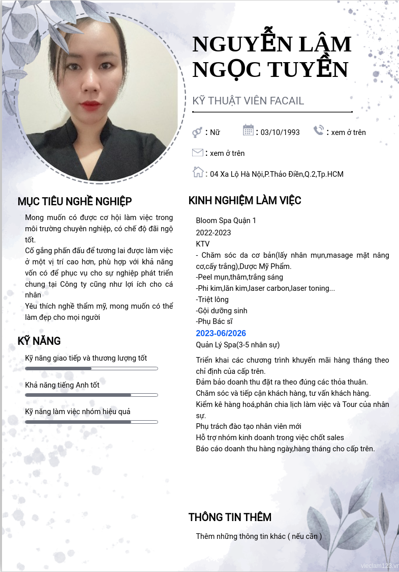 ảnh cv
