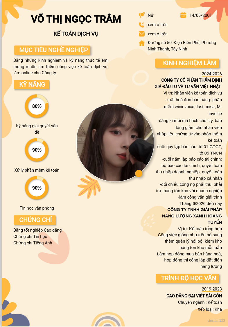 ảnh cv