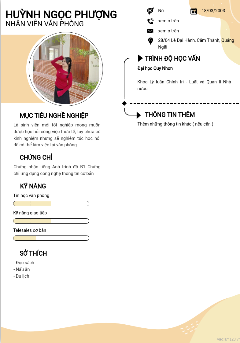 ảnh cv