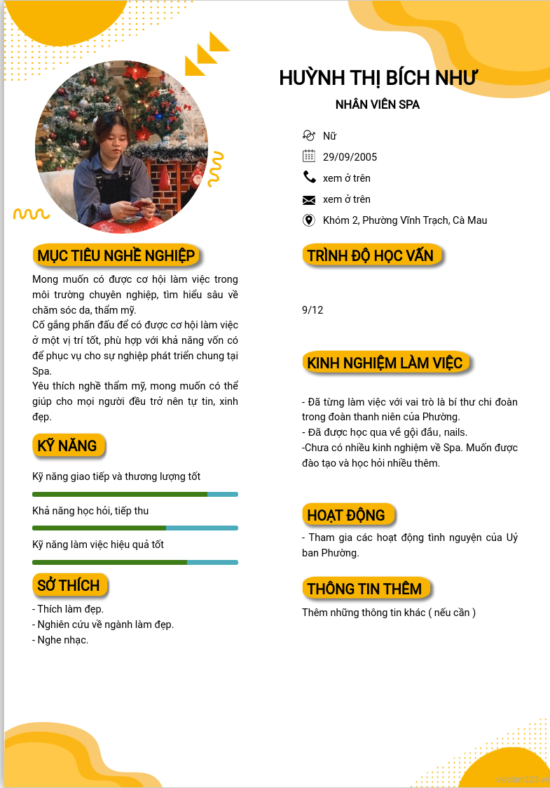 ảnh cv