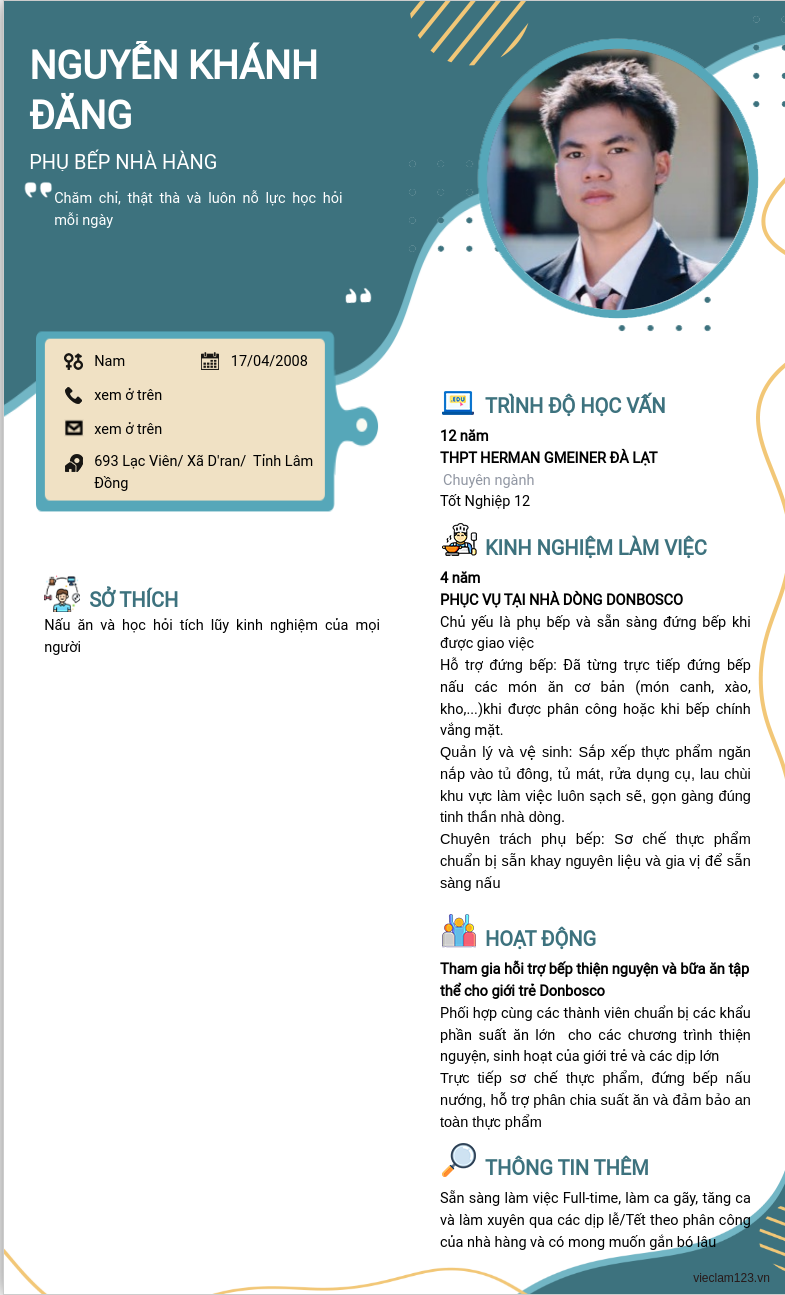 ảnh cv
