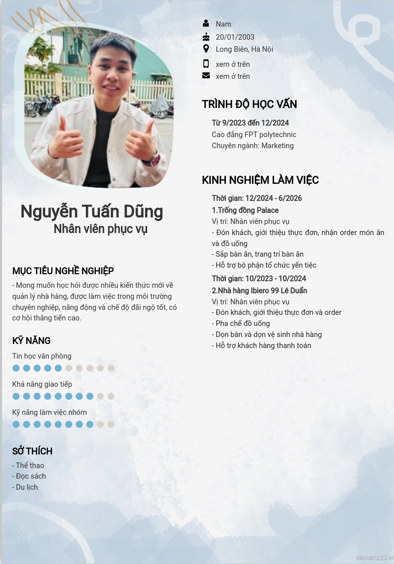 ảnh cv