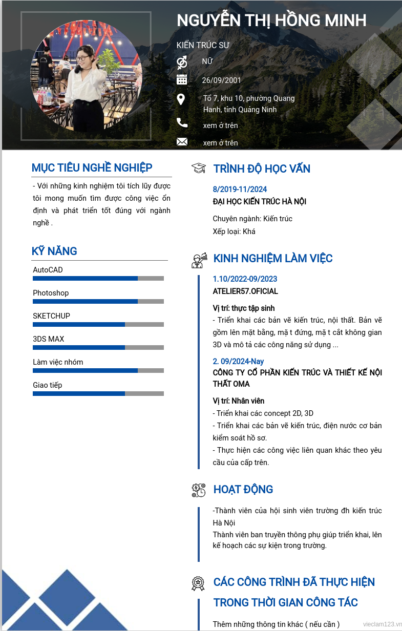 ảnh cv
