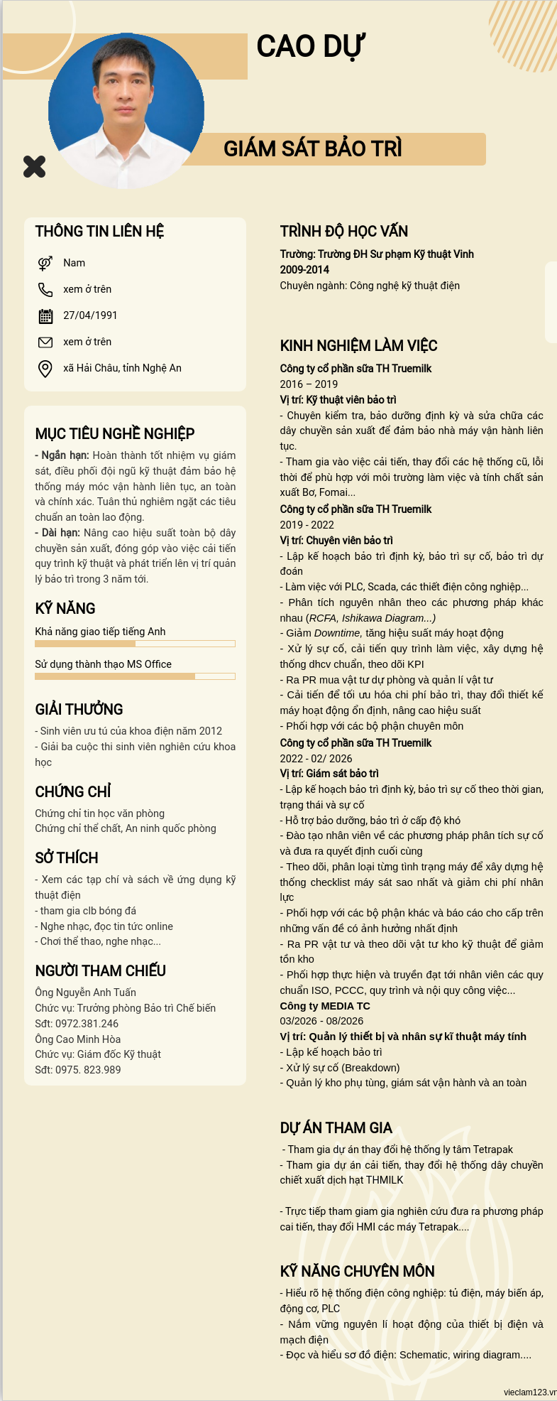 ảnh cv