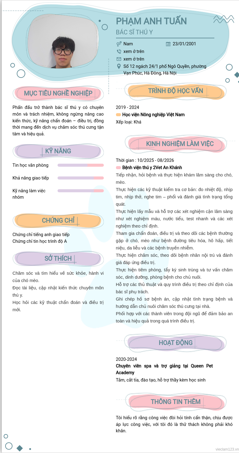 ảnh cv
