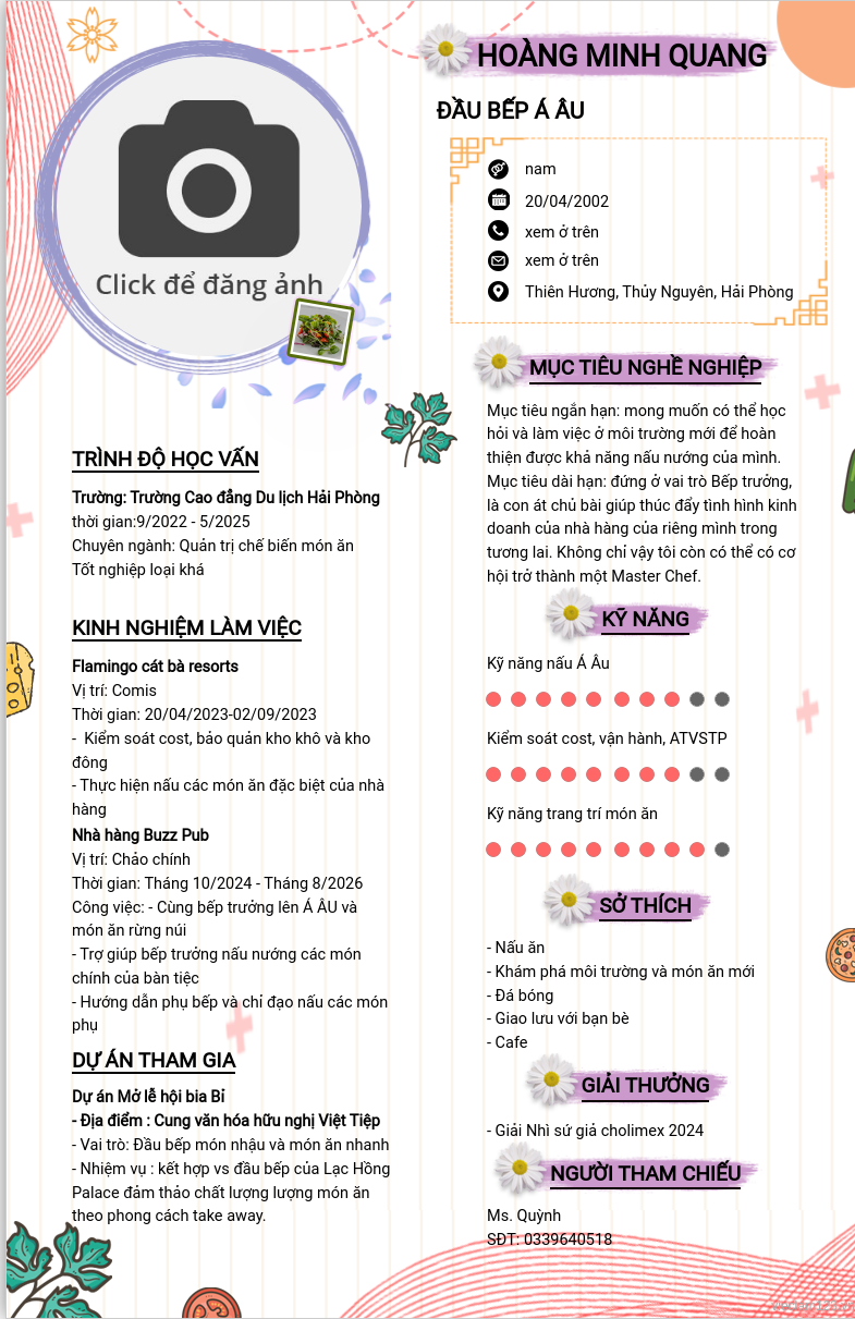 ảnh cv