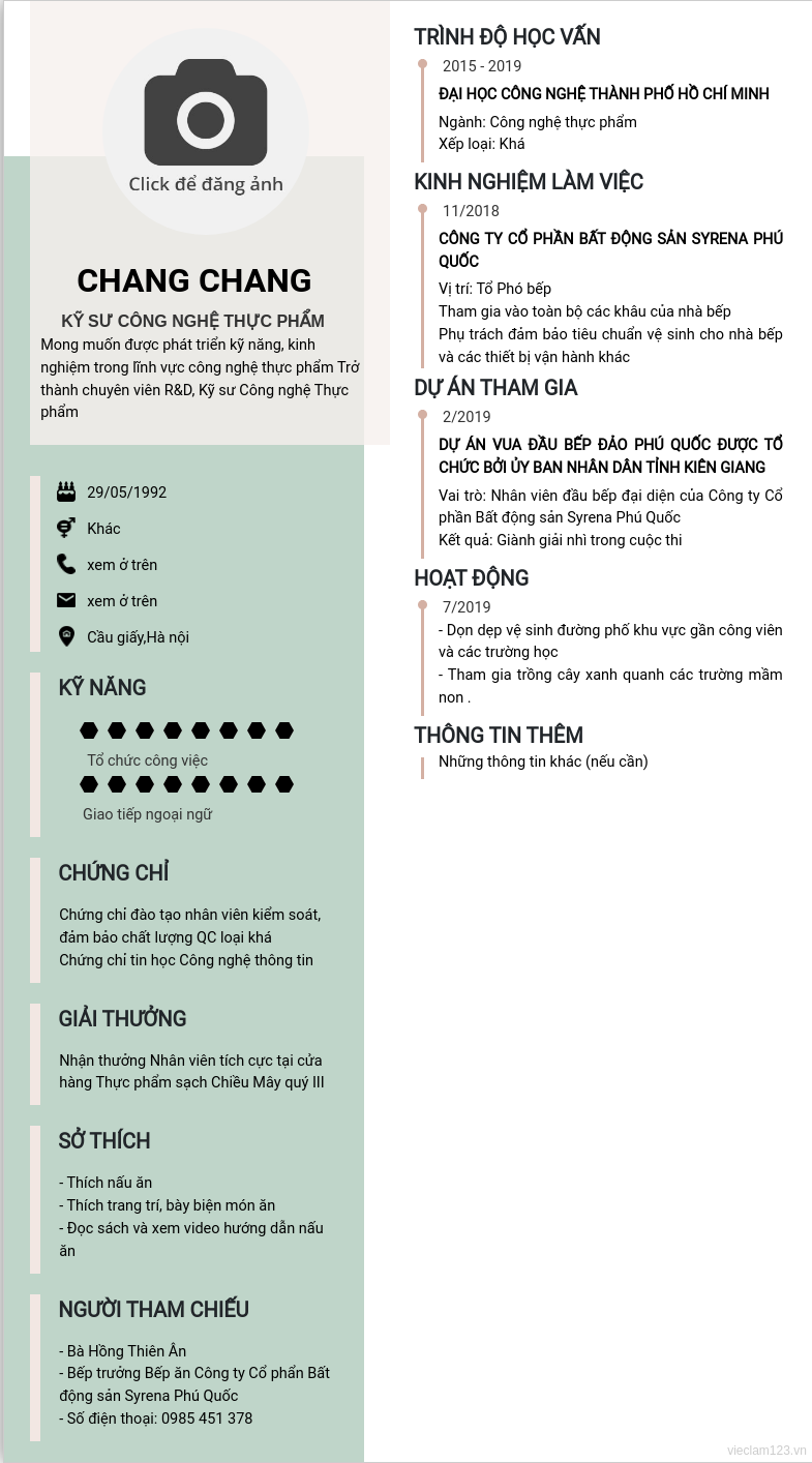 ảnh cv