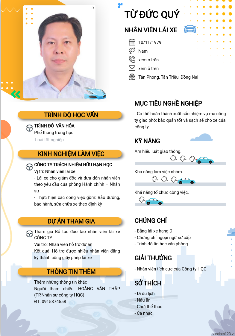ảnh cv