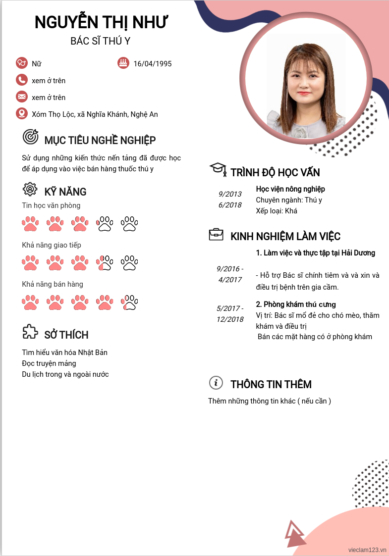 ảnh cv