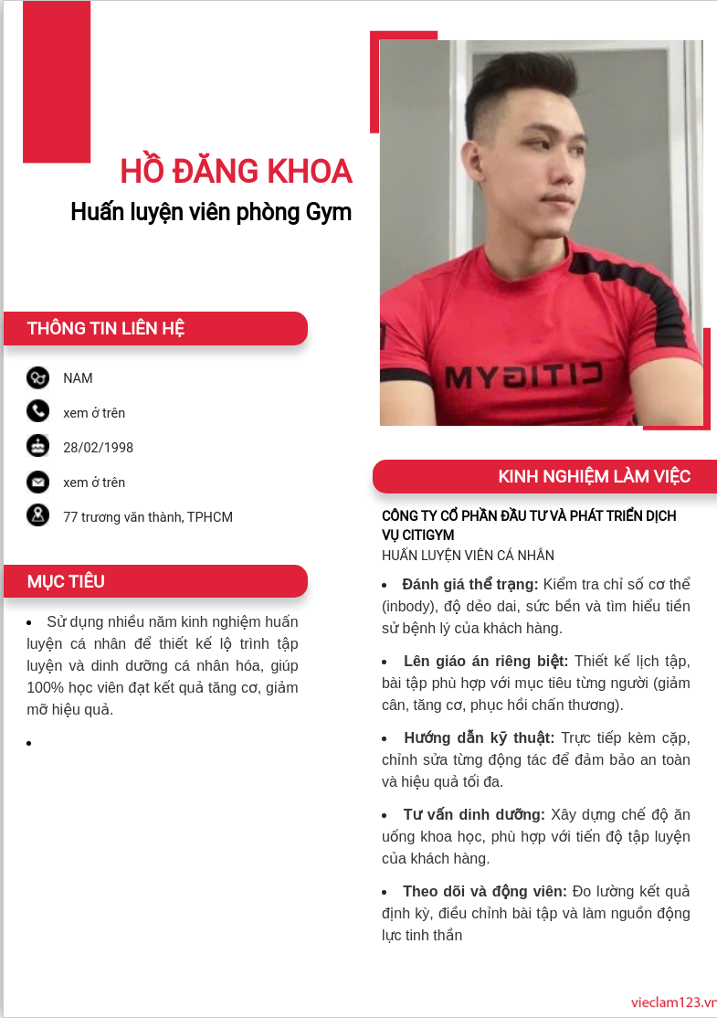 ảnh cv