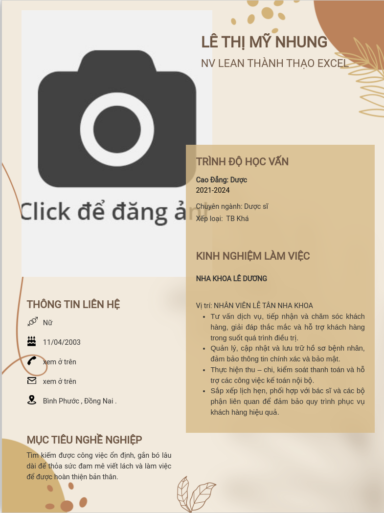 ảnh cv