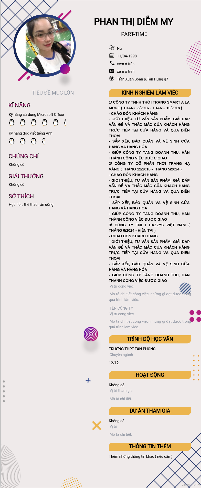 ảnh cv