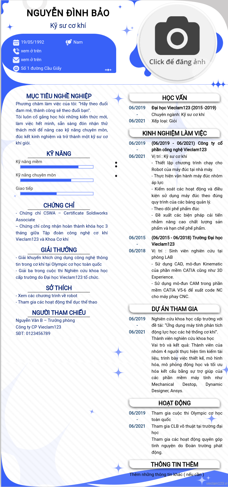 ảnh cv