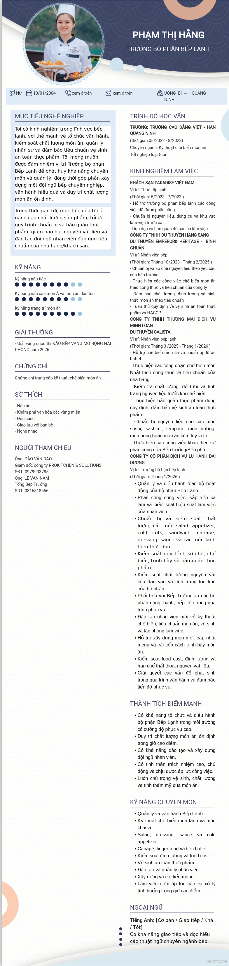 ảnh cv