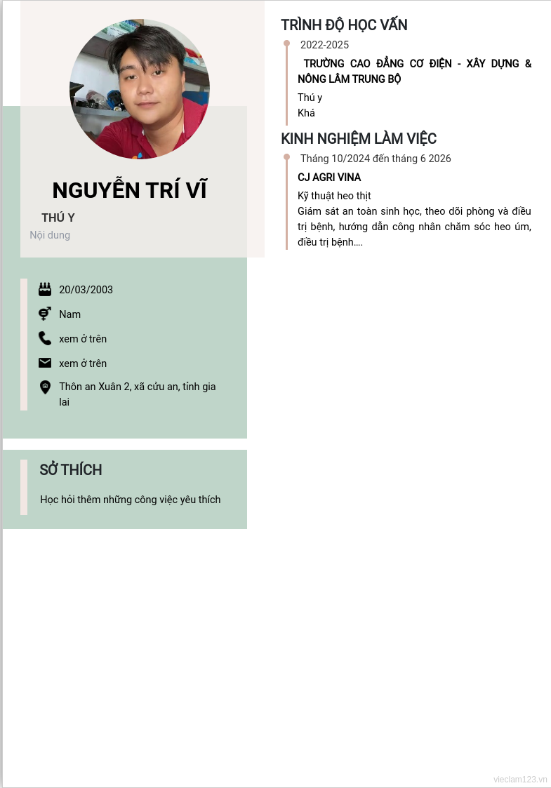 ảnh cv