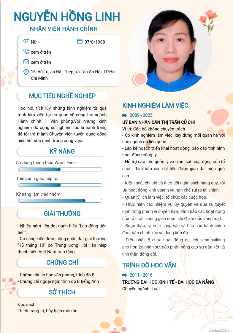 ảnh cv