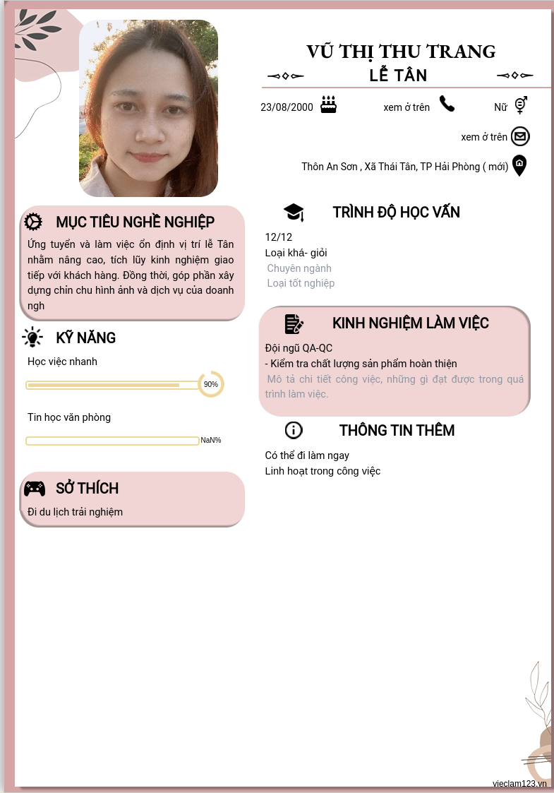 ảnh cv