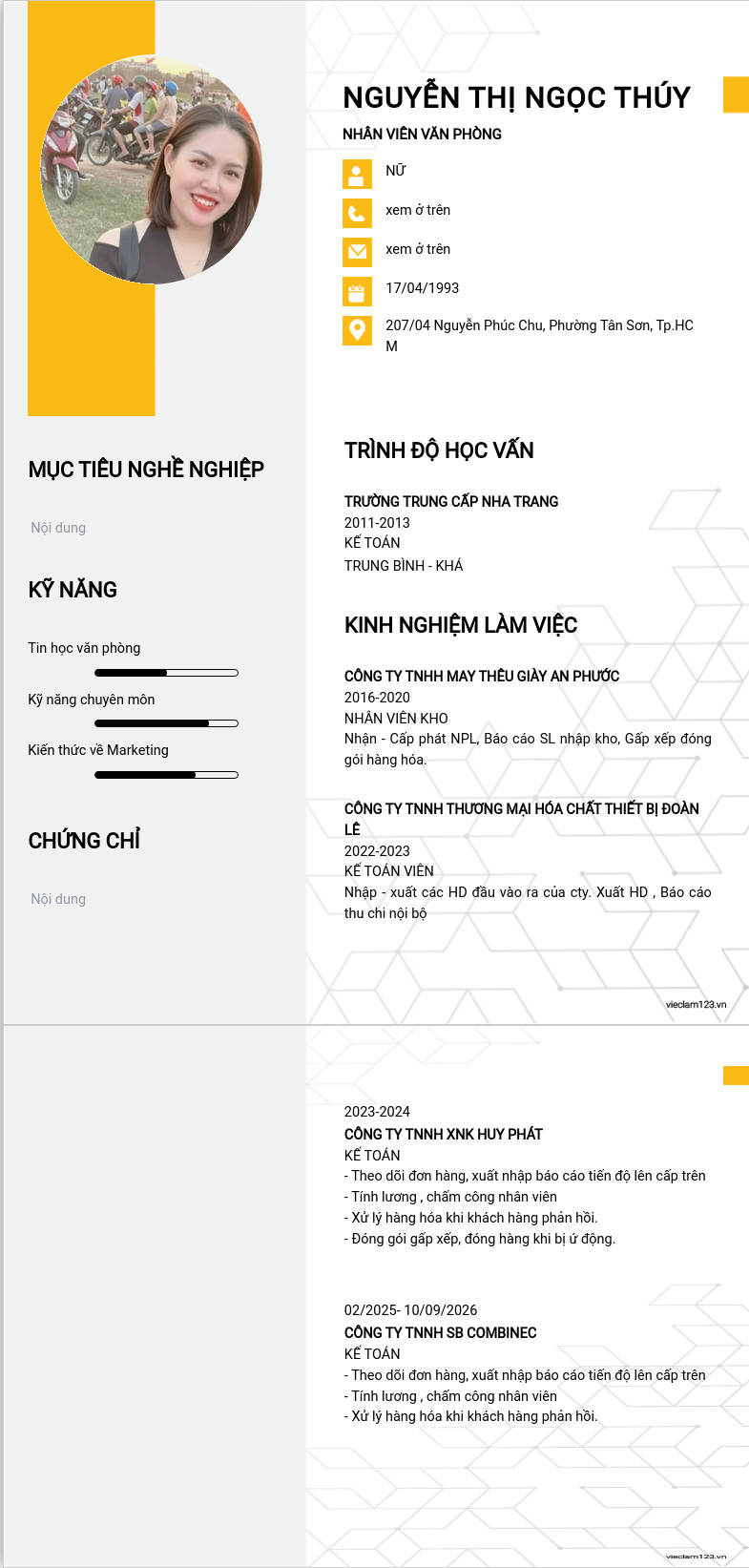 ảnh cv