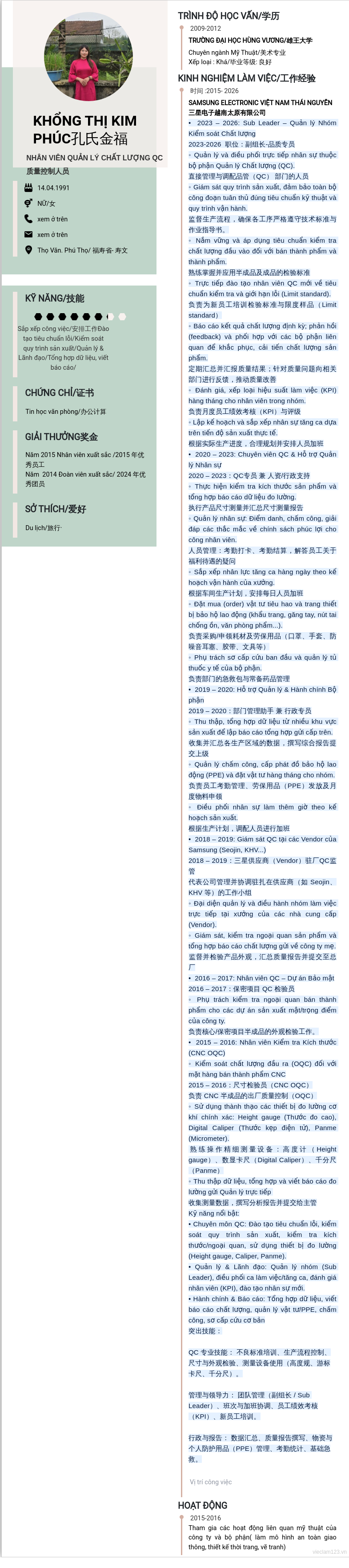 ảnh cv
