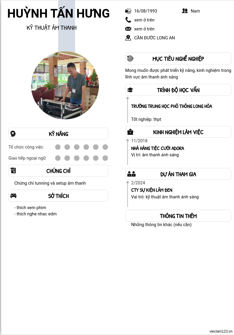 ảnh cv