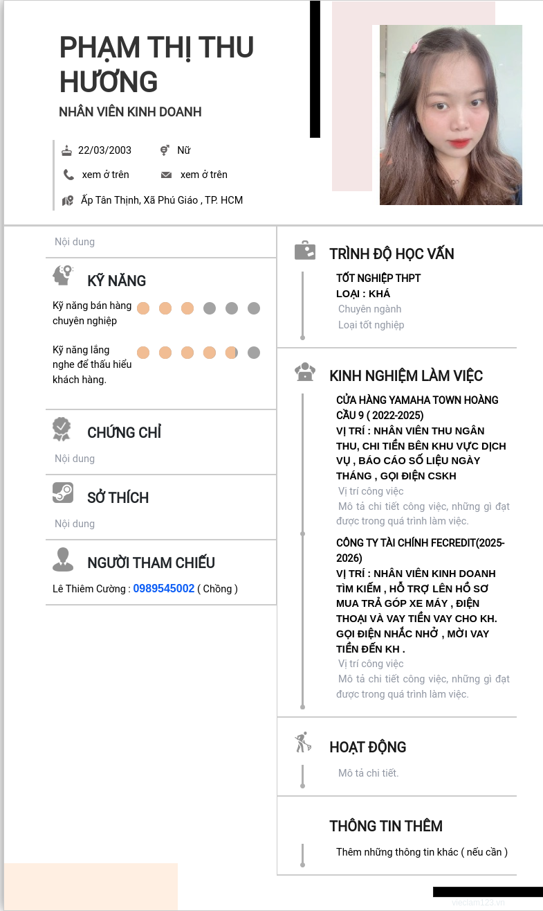 ảnh cv