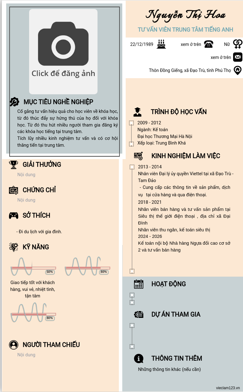 ảnh cv