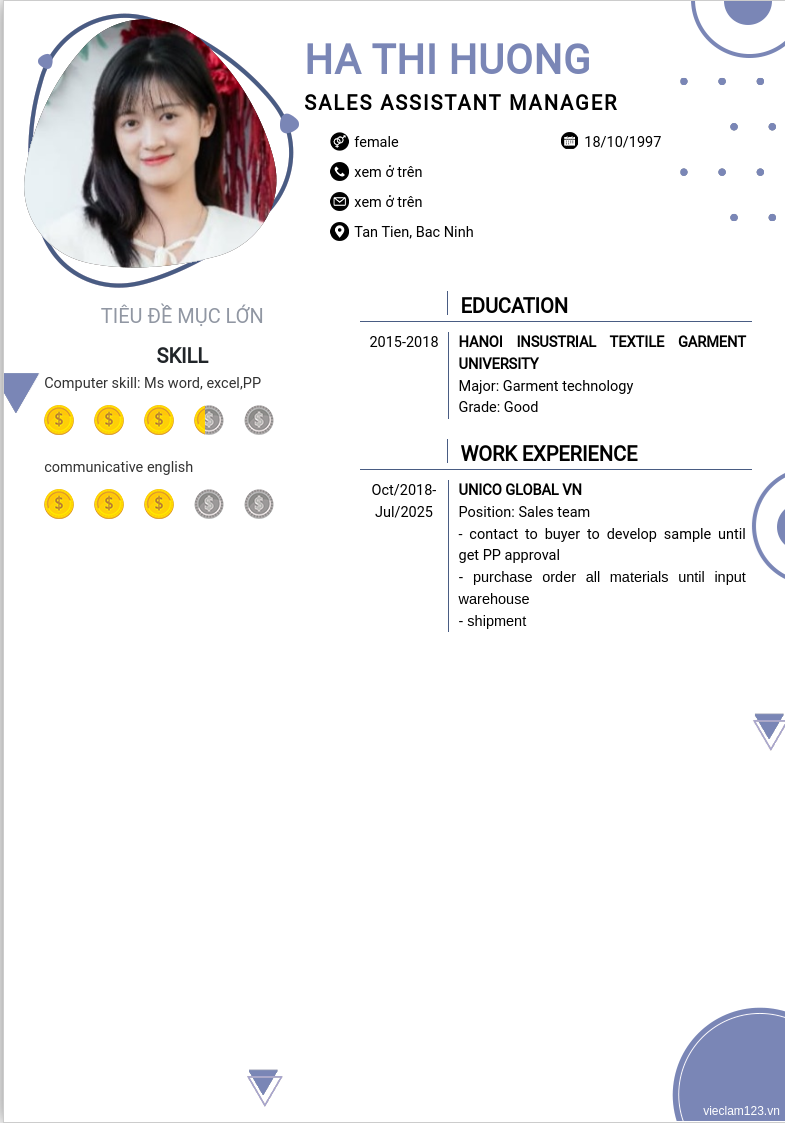 ảnh cv