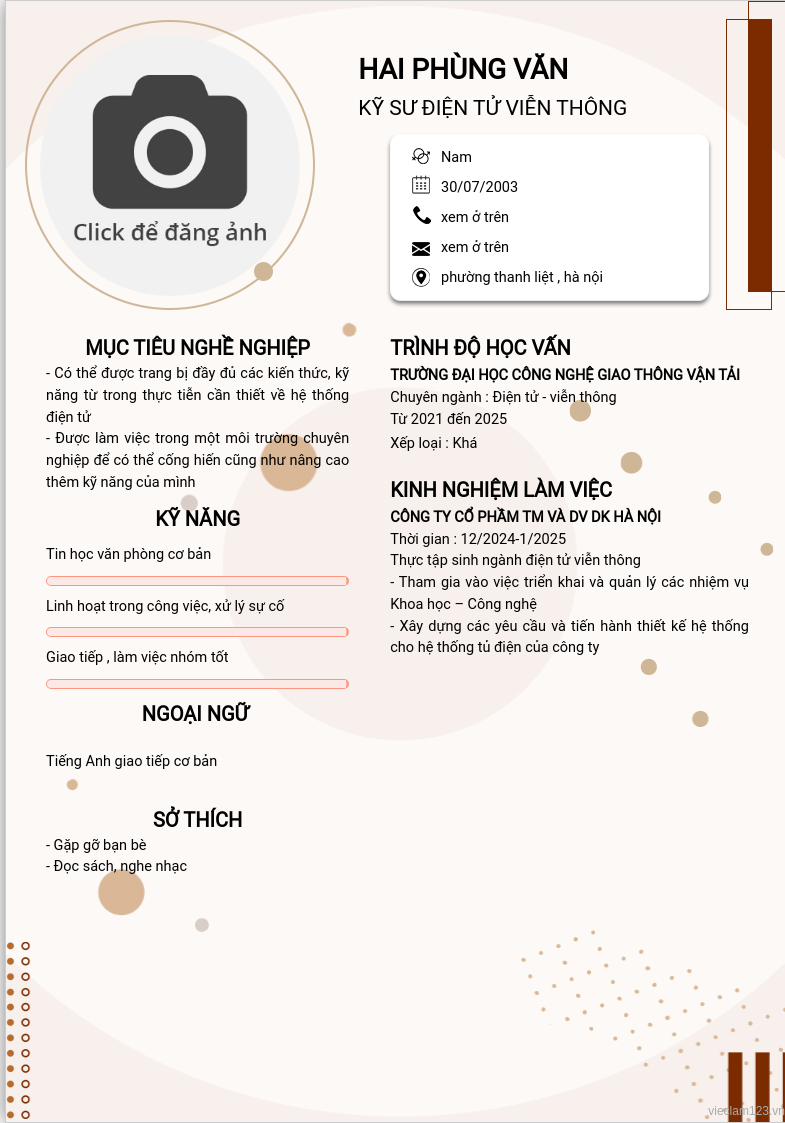 ảnh cv