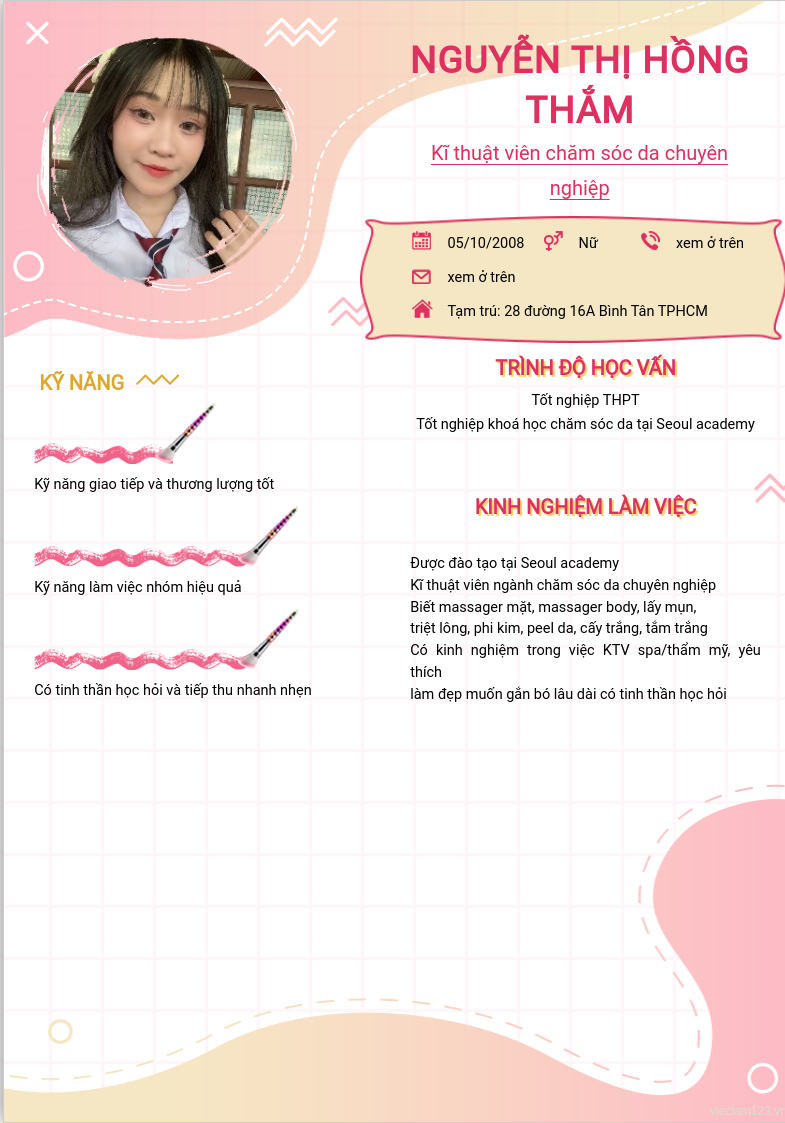 ảnh cv