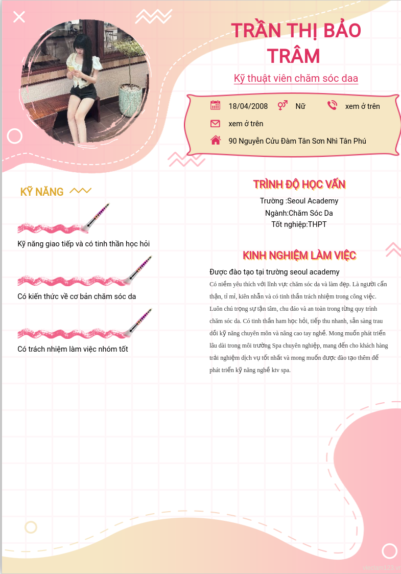 ảnh cv