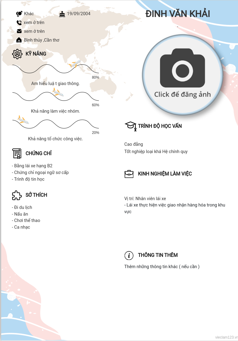 ảnh cv