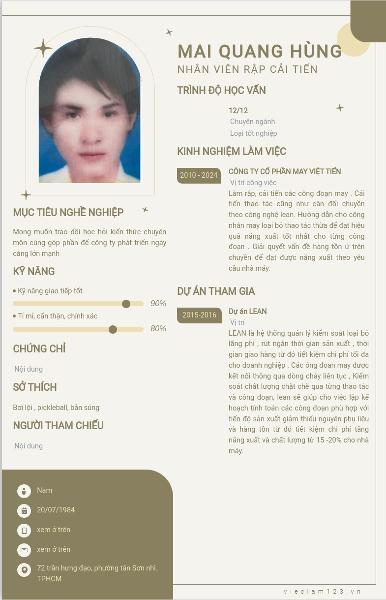 ảnh cv