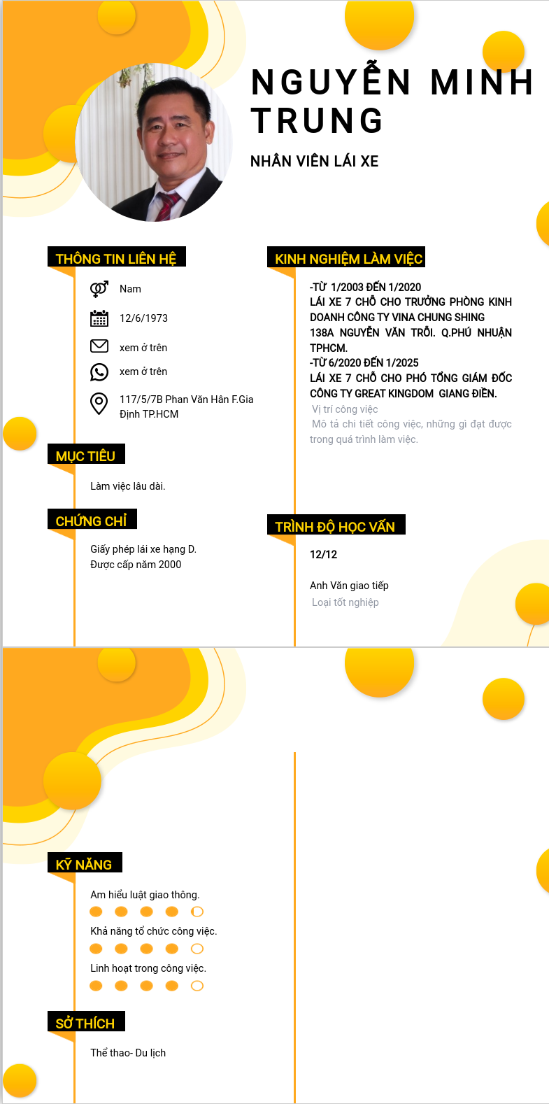 ảnh cv