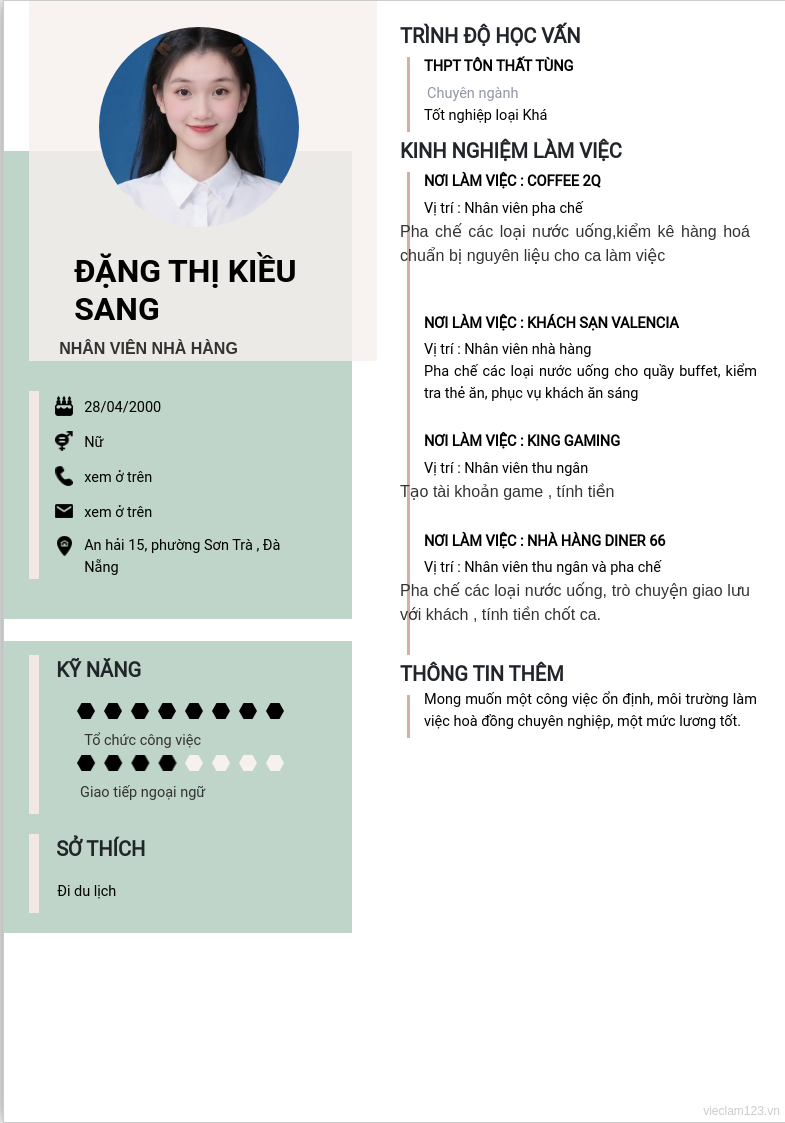 ảnh cv